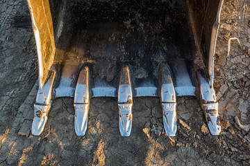 Close-up of an excavator bucket © greentellect