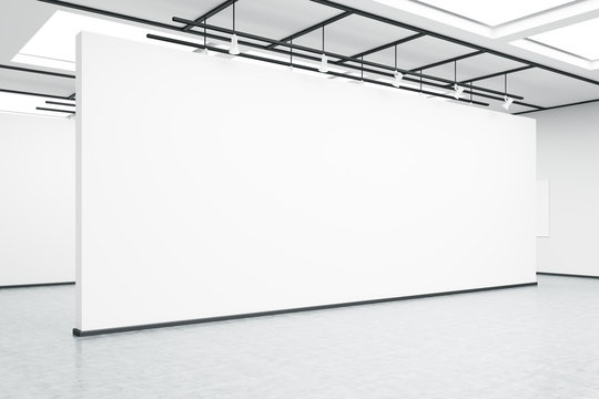Empty exhibition hall wall