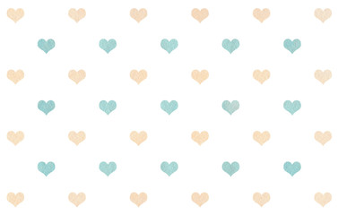 Watercolor hearts on white background.