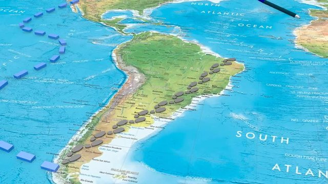 travel on the world map
