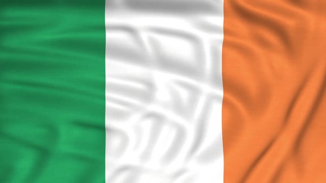 Republic of Ireland flag waving illustration