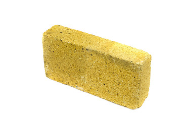 One special brick for furnace fireplace isolated