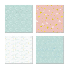 Sea and nautical backgrounds, pattern. Vector illustration.