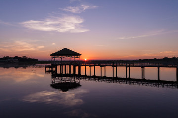 Obraz premium Sunset,Bueng Si Fai Phichit.