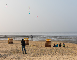 Strandkörbe an der Nordsee