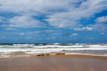 Papier peint photo Vagues de l'océan Tel Aviv, Israel beach in stormy weather.  © Janis Smits
