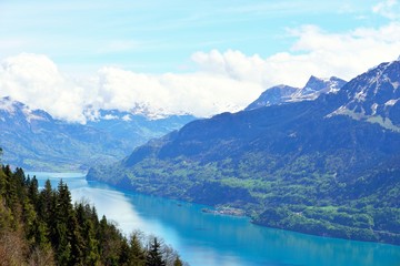 Fototapeta na wymiar View from Harder Kulm, Interlaken, Switzerland