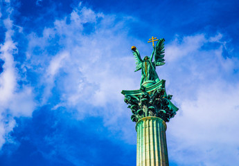Angel statue in Budapest