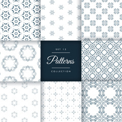 abstract pattern set of 8 different styles