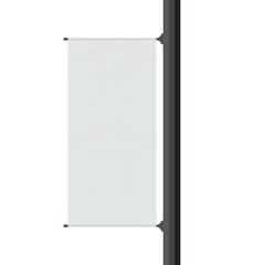 banner template isolated on white background. mock up of realistic trade exhibition banner. vector street banner