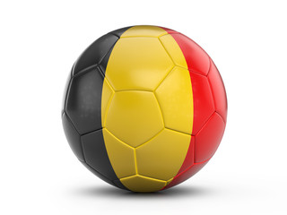 Obraz premium Soccer ball Belgium flag