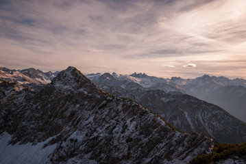 Fototapeta na wymiar Alps panorama in Oberstdorf