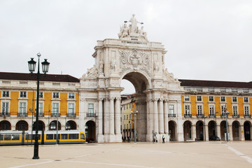 Fototapeta na wymiar Commerce Square, Lisbon, Portugal 