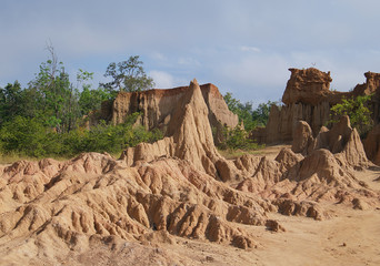 Phae muang phee royal park at Phare in Thailand.