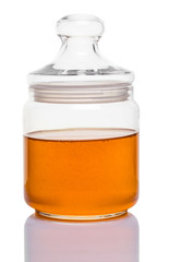 glass jar of honey