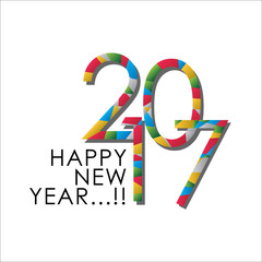 Abstract of Happy New Year 2017. Vector and Illustration, EPS 10.