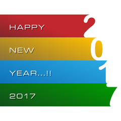 Abstract of Happy New Year 2017. Vector and Illustration, EPS 10.