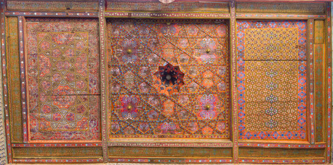 Ceiling of the Tosh Hovli Palace in Khiva, Uzbekistan.