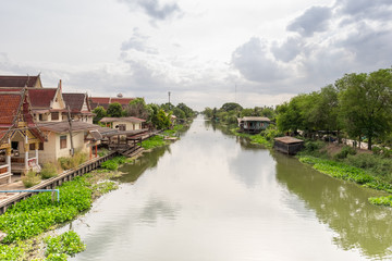 Temple near the river in Thailand 