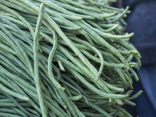 Long String Beans in a Chinatown Market