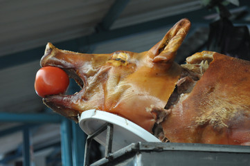 Baked pork (hornado), traditional preparation of the Ecuadorian highlands.