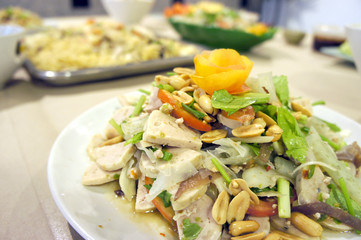 Asia Food Spicy salad.