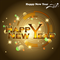 Fototapeta premium Abstract of Happy New Year 2017. Vector and Illustration, EPS 10.