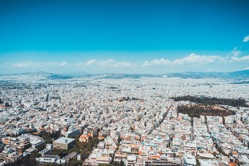 Overview of Athen at Greece with beautiful sky