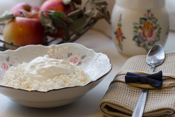 tasty cheese on a plate