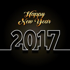 Happy new year 2017 card. colorful design. vector illustration