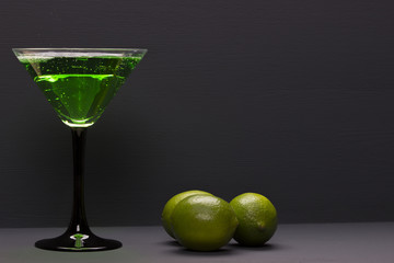 Cocktail and lime
