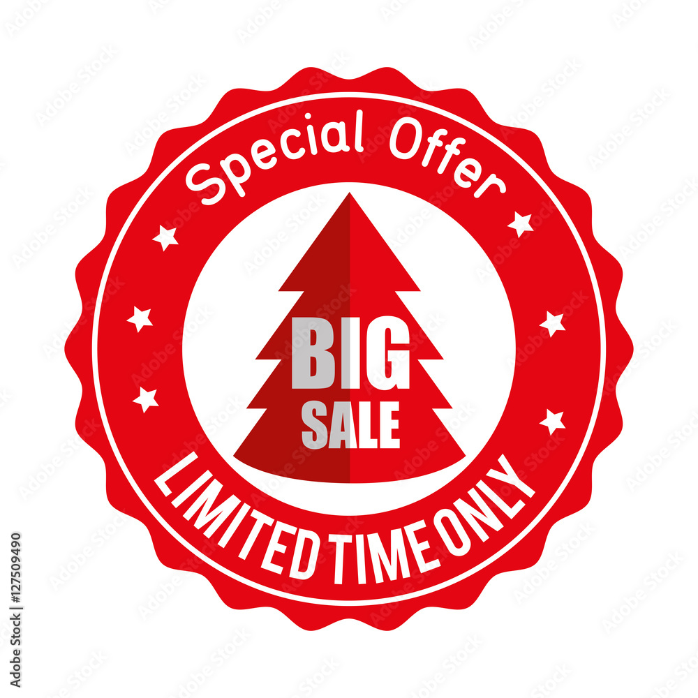 Canvas Prints christmas big sale special offer sticker vector illustration eps 10