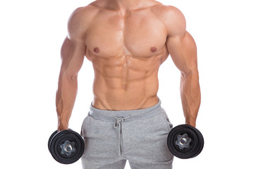 Bodybuilder Bodybuilding Muskeln Oberkörper Training Bauchmuske