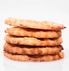 Cookies on a white background