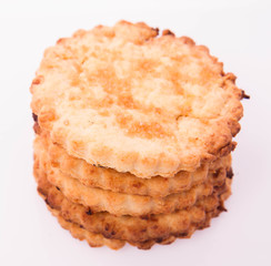 Cookies on white background