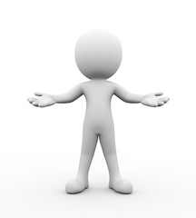 3d open arm welcome gesture posture pose