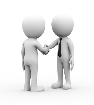 3d business people hand shake