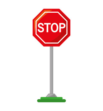 stop traffic signal isolated icon vector illustration design