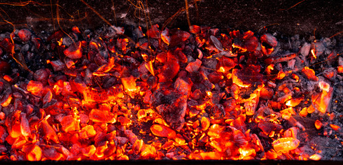 burning charcoal as background