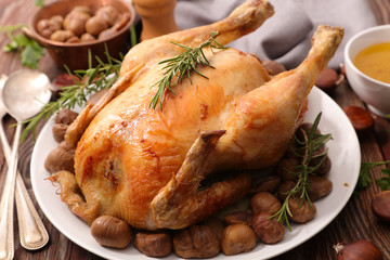 roast chicken with vegetable