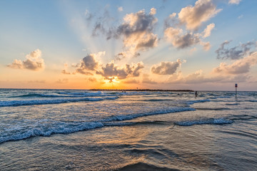Fototapeta na wymiar Mediterranean Sea sunset