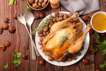 roast chicken with vegetable