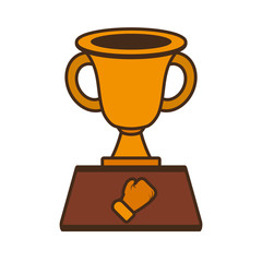 boxing award gold isolated icon vector illustration design