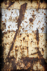 rusted metal wall