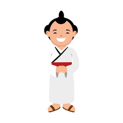 character sumo wrestler japanese vector illustration eps 10