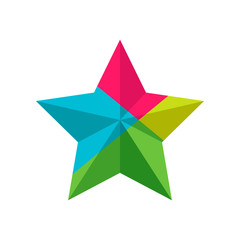 Star. Color vector icons.