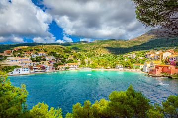 Fototapeta premium Assos village in Kefalonia, Greece