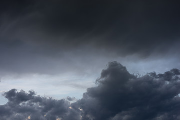 Sky with clouds at sunrise and sunset