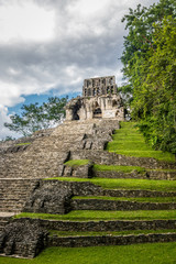 Temple of the Cross at mayan ruins of Palenque - Chiapas, Mexico