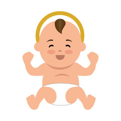 jesus baby manger character vector illustration design